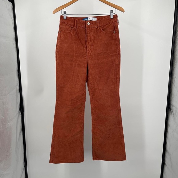 Old Navy Pants - Old Navy Women Retro Corduroy Flare Pants High Rise 8 P 70s Mod Fall Orange